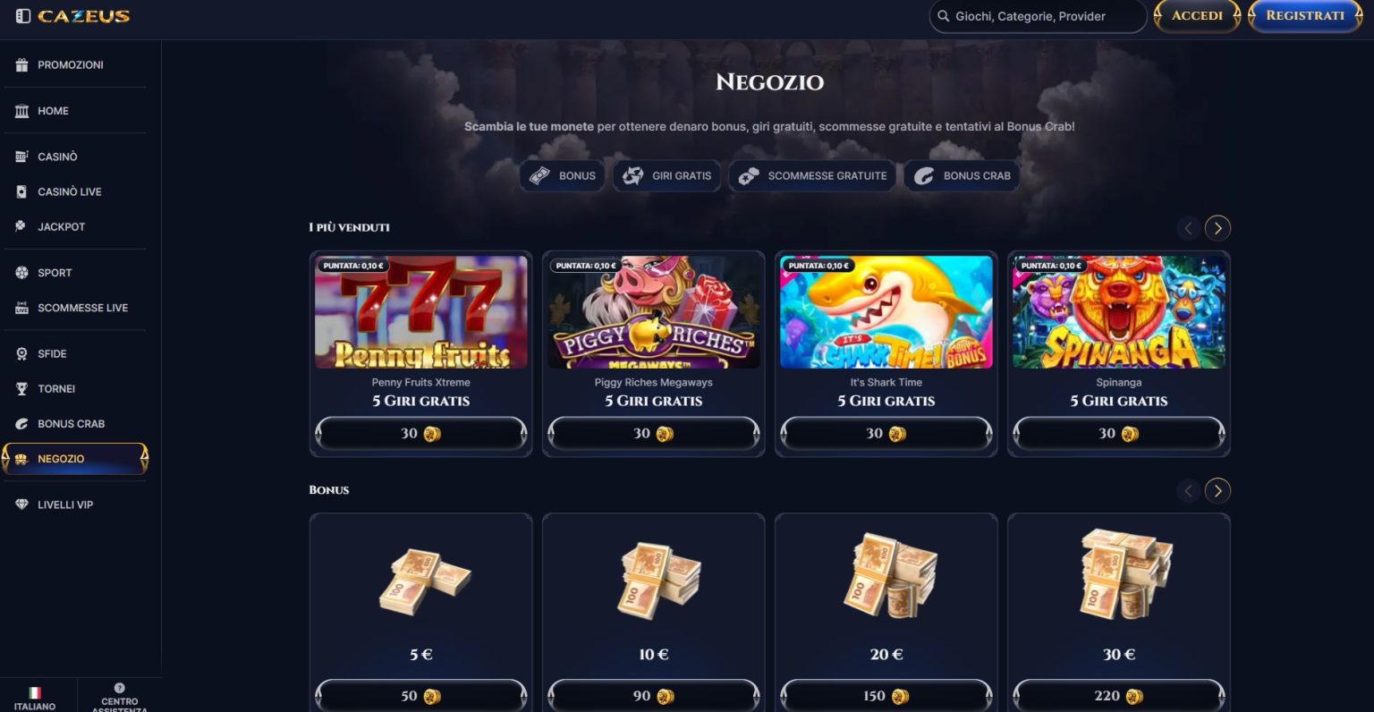 Scopri di più su Cazeus Casino qui